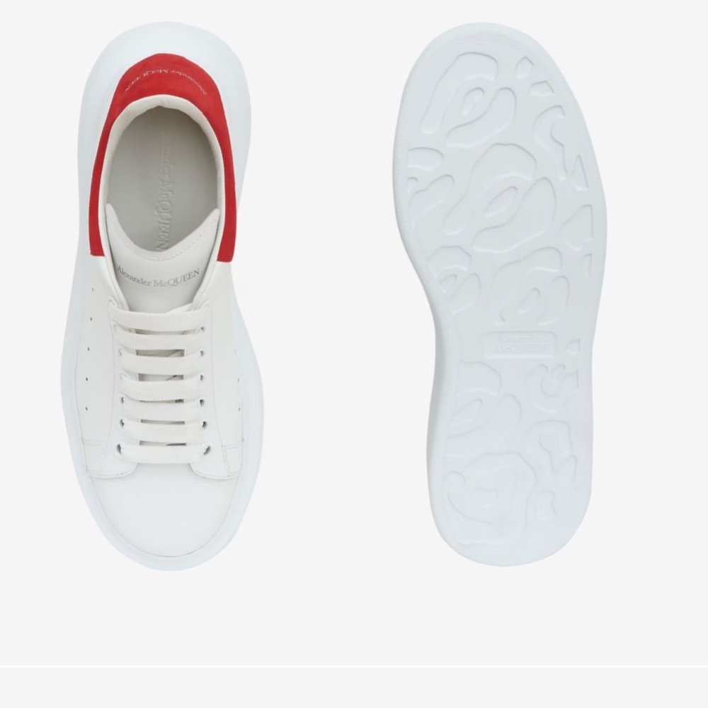 Alexander McQueen Women's Oversized Sneaker in White/red - Size 39 (women US 8)